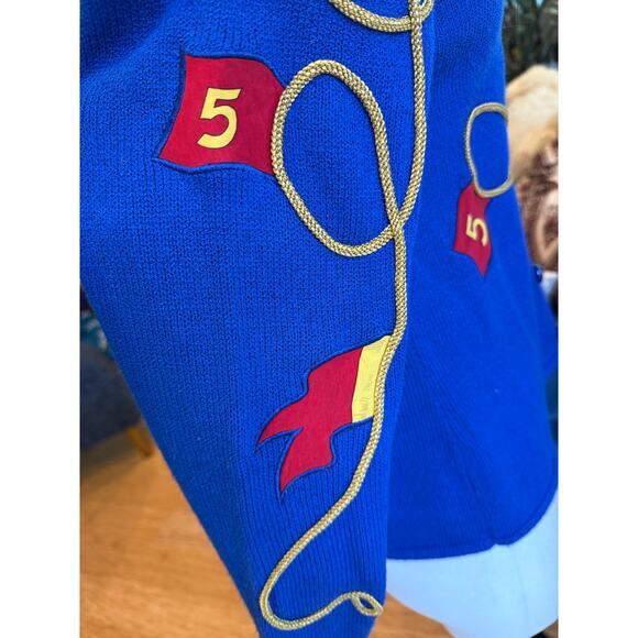 Anne Crimmins for UMI Collections Royal Blue Cardigan Womens M Hong Kong 1980s - Picture 8 of 12